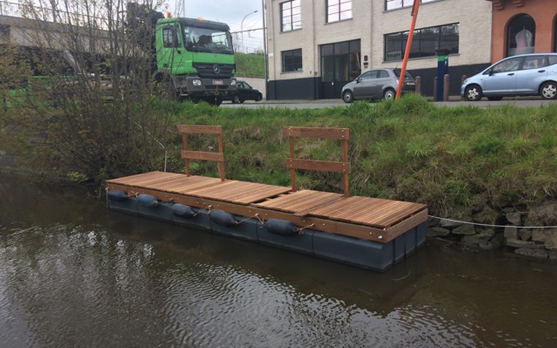 Drijvens terras op Floatlands Drijvers